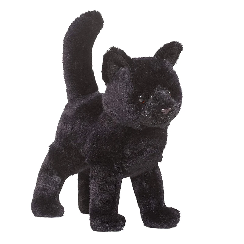 Custom Standing Cute Black Cats Stuffed Animal Plush Cat Toy - Buy ...