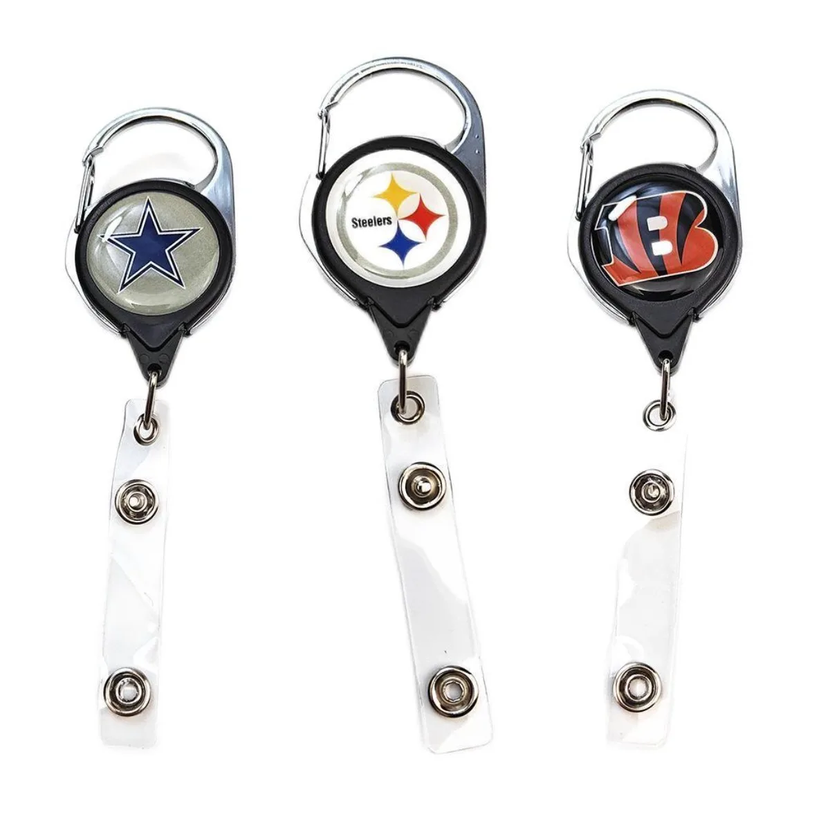 

New Arrival Top Quality Retractable NFL Badge Reel Fashion Students ID Card Badge Holder