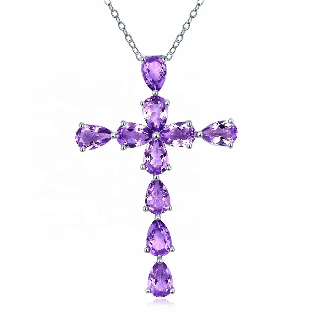 

New Fashion Female Crystal Cross Pendant Necklace For Women Jewelry Top Quality Girls Clavicle Necklace Female, Picture