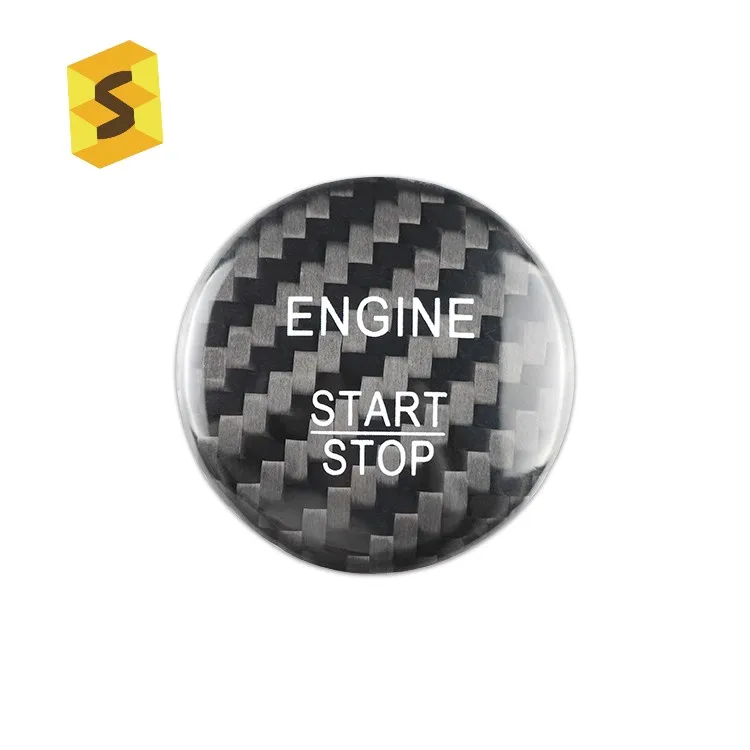 

ES Factory Price Car Interior Engine Start Button Cover Carbon Fiber Parts For Mercedes Benz Grade B C GLA200 GLC260 GLE GLS