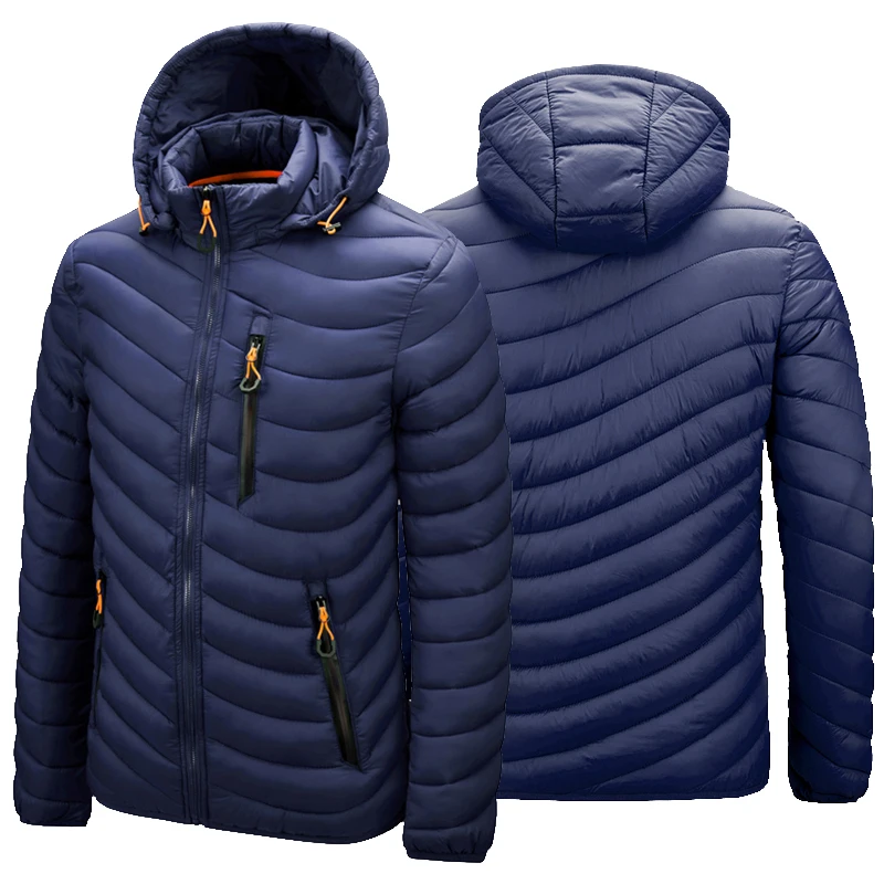 

Nice quality winter coat 2020 men's Quilted Jacket with hat