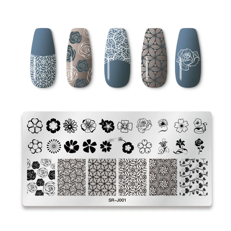 

Meet Across Stainless Steel Rectangle Templates Nail Art Print Tools Nail Stamping Plates