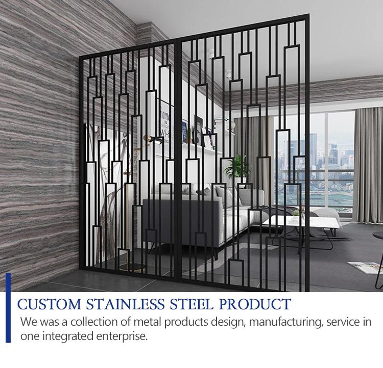 custom internal luxury modern metal partition screens stainless steel large decorative metal room partitions