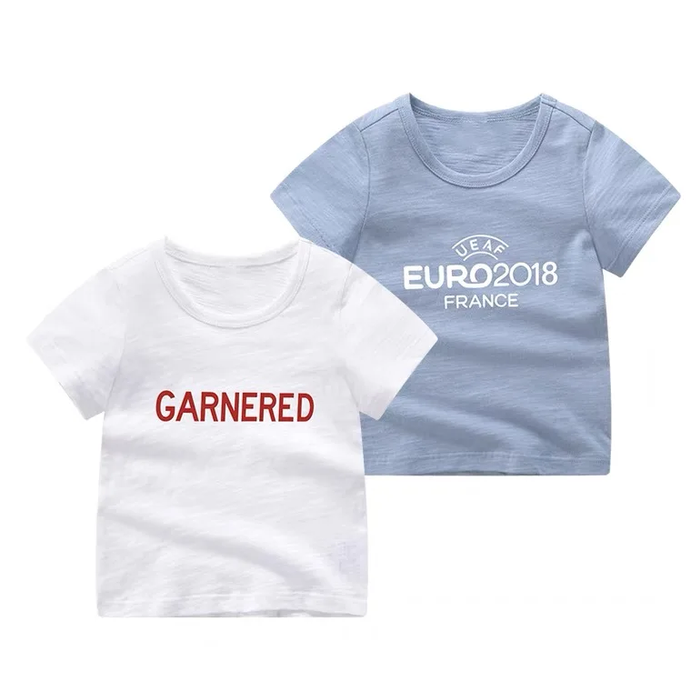 

Factory wholesale children lovely leisure cotton short sleeves boys and girls high - quality T-shirts