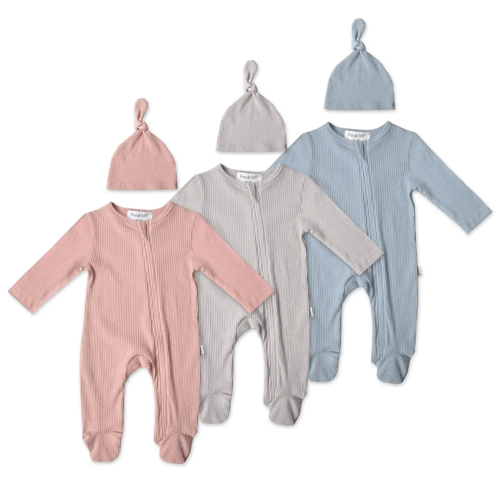 

Spring/ Autumn Long sleeve Unisex Infant Clothing ribbed baby romper onesie baby boys clothes solid color newborn baby bodysuits, Picture