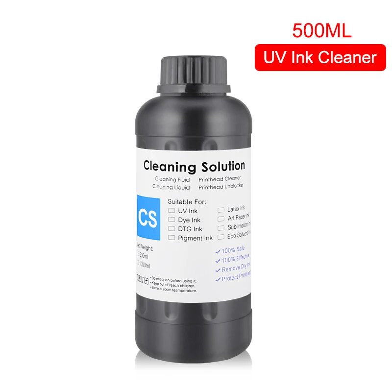 

Ocinkjet 500ML/Bottle UV Ink Cleaning Solution Liquid DX5 DX7 I3200 XP600 GEN5 For Epson UV Printer Oil Based Cleaning Fluid