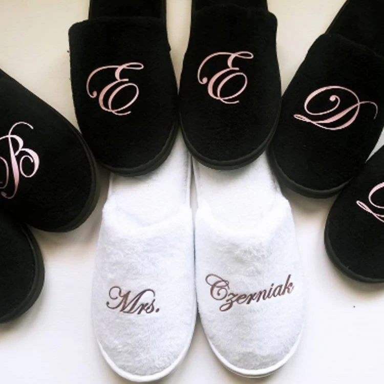 
5 star hotel bathroom 100 % biodegradable cheap black disposable coral fleece custom logo hotel slippers 