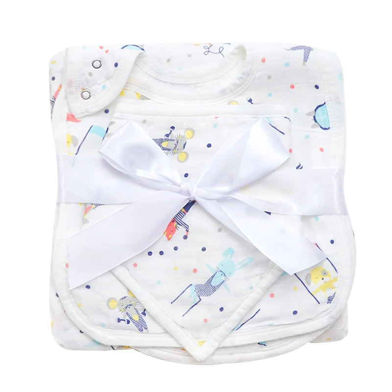 
Super Soft Bib Kids Baby Blanket Gift Sets Baby Blanket Muslin 