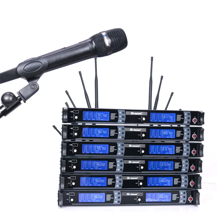 

Sinbosen 2 channels uhf wireless microphone AS-9K professional microphone recording, Golden or balck or red