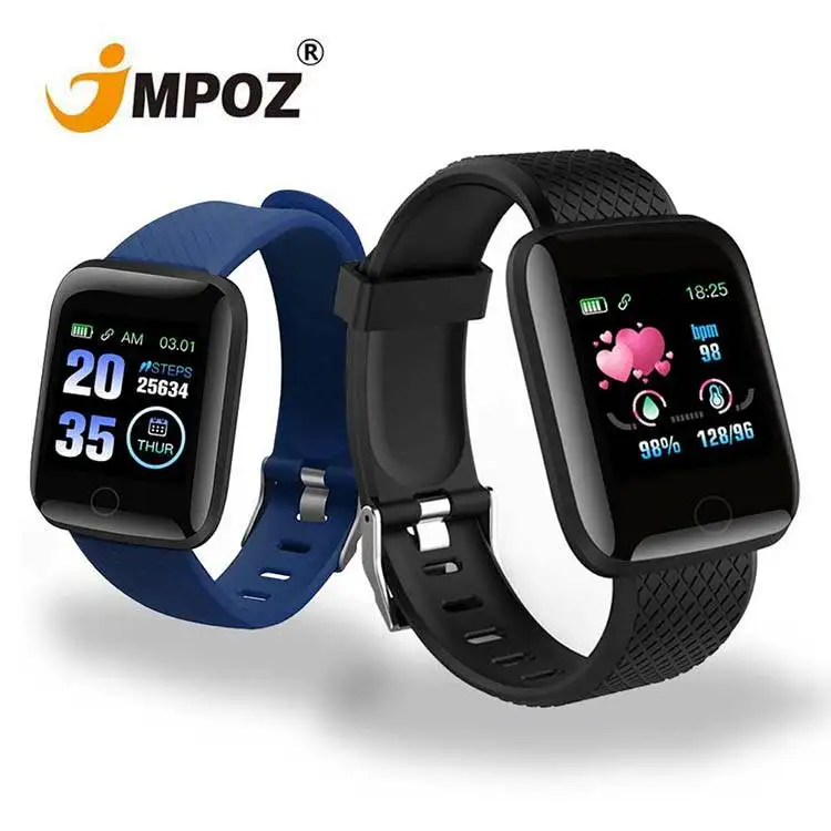 

2021 New Smart Watches D13 D18 D20 116 Plus Heart Rate Watch Smart Wristband Sports Watches Smart Band For Android Smartwatch, Black red blue purple green