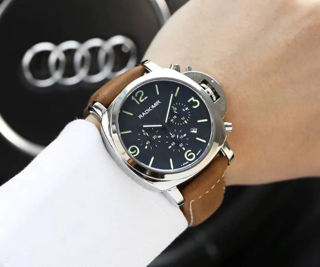 

Watch Manufacture Wrist Watch Casual Design Fashion Men's Sports Waterproof Luminous Leather Stainless Steel Quartz Watch