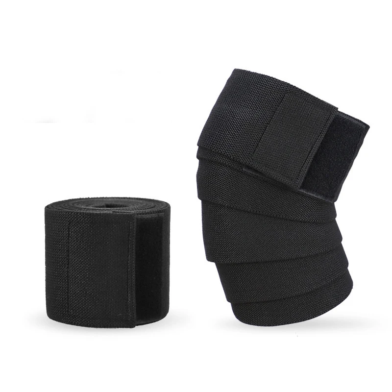 Squat Powerlifting Specialized Knee Sleeve Bandage Wrapped Compression Knee Pads Weightlifting Anti-Slip Knee Protection Sleeve