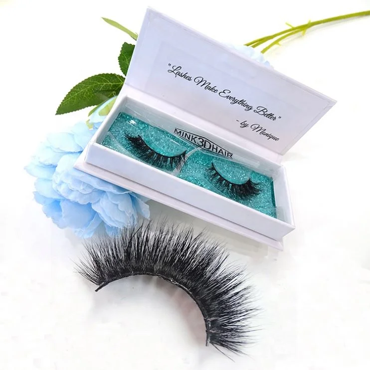 

Real Mink Fur Eyelashes with Eyelash Packaging Box Hand Made Full strip Lashes 3d Mink Eyelashes Vendors, Nature color black