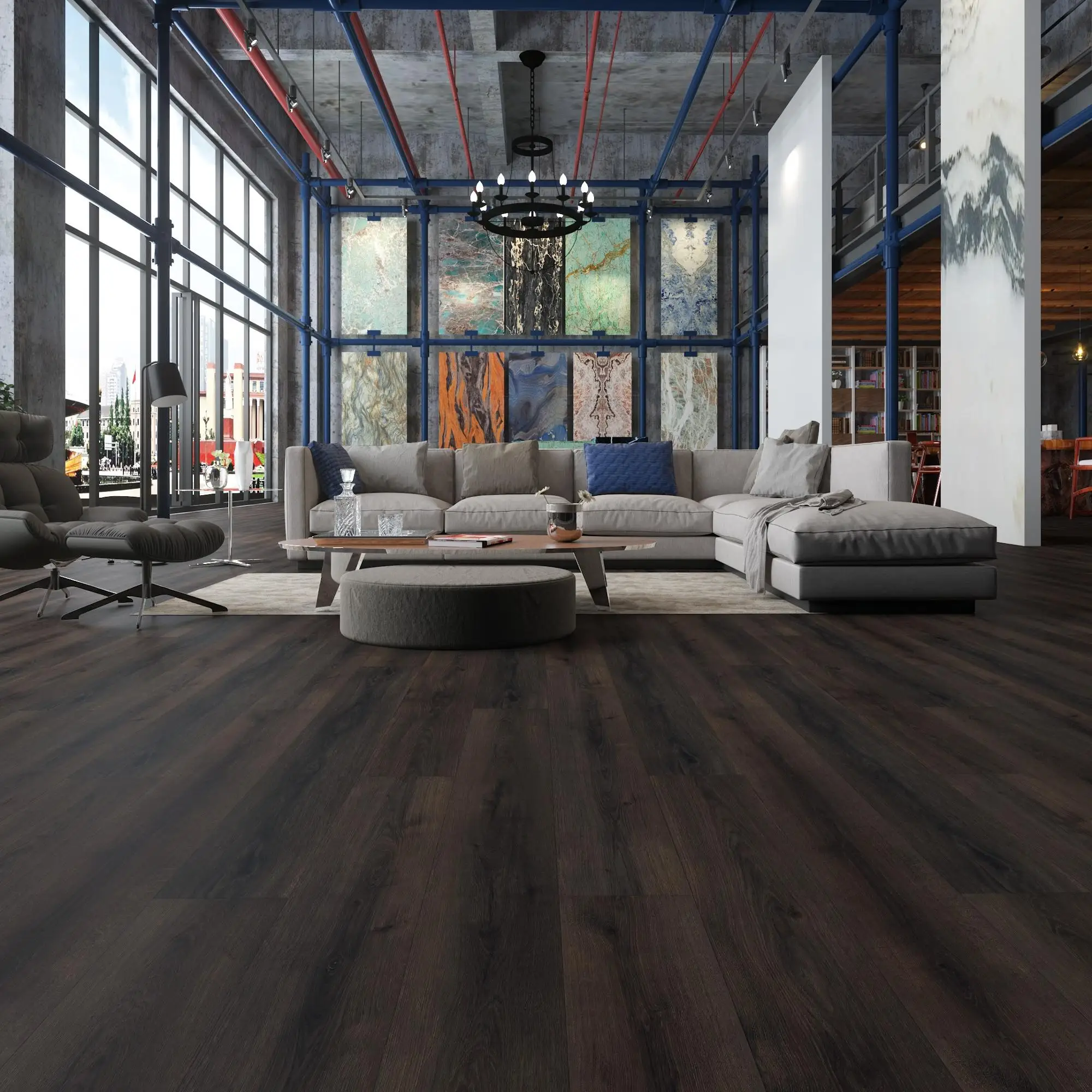 Cheap PVC Vinyl Flooring Price with Click Lock Durable China Customized Greenland 4mm SPC Flooring Indoor More Than 5 Years