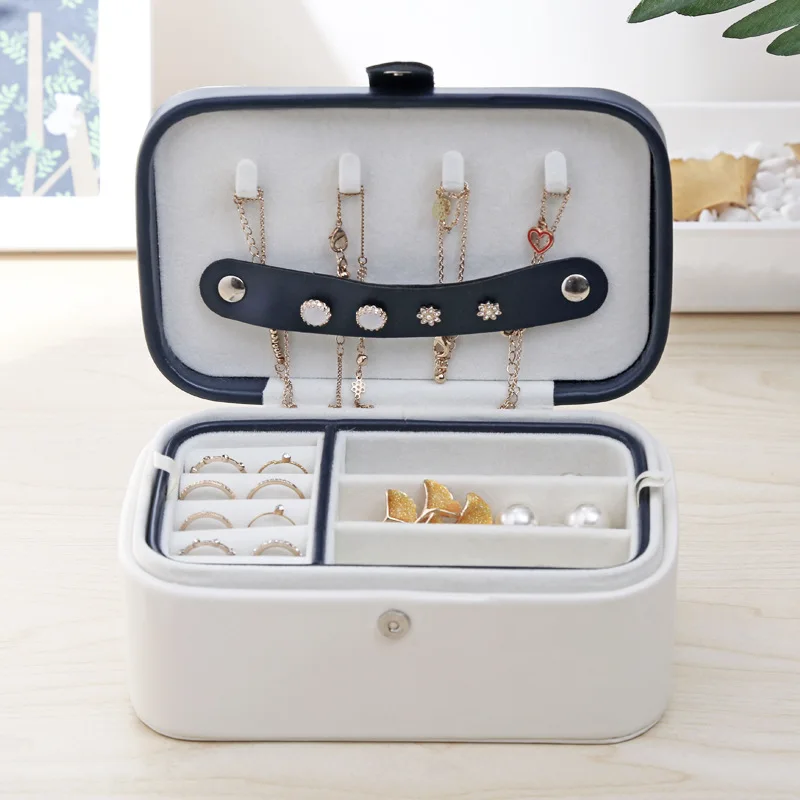 

Elva jewelry white travel jewelry organizer roll bag necklace union