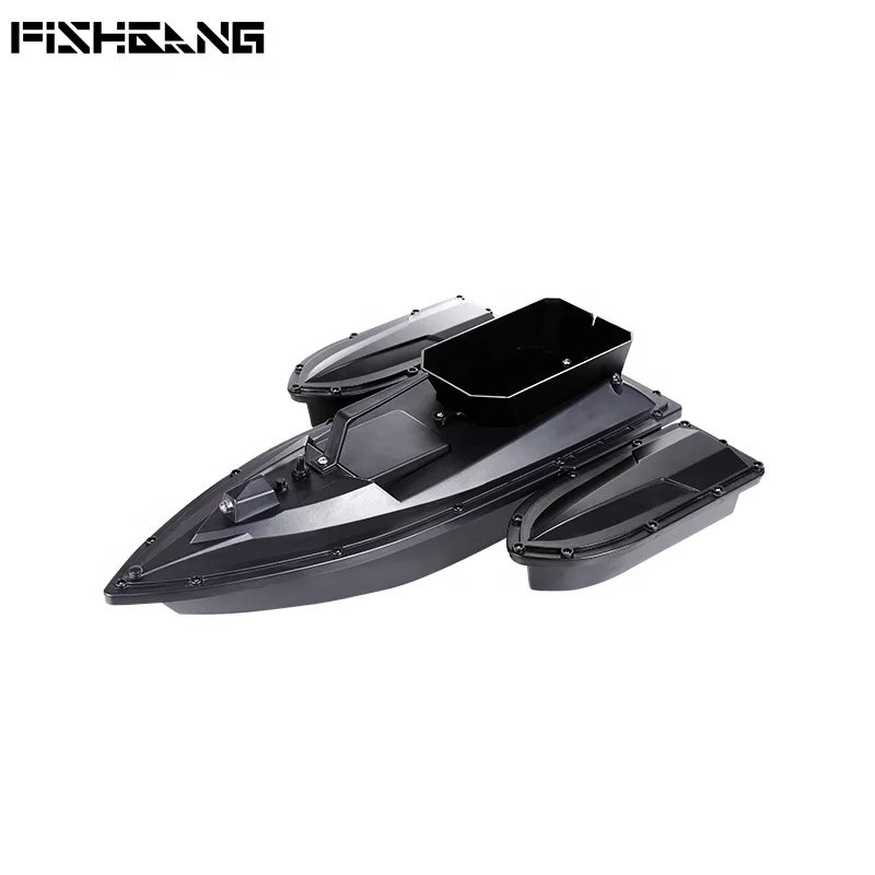 

FISHGANG fishing bait boat with 500m distance wireless single handle remote control with two Separable hoppers fish finders, Black orange