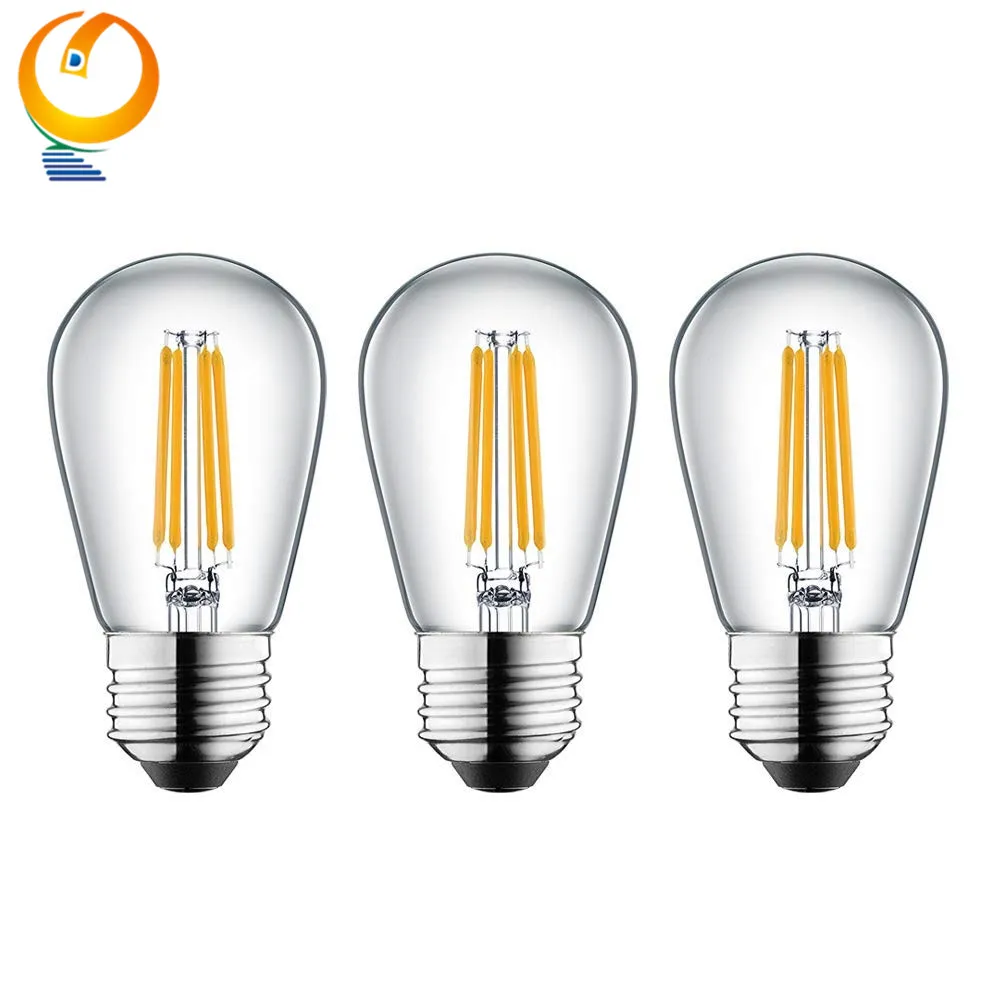 LED Filament Bulb ST45/S14 Pear Clear Glass 4W 6W 8W 220V 230V 240V E27 Vintage Light Bulb