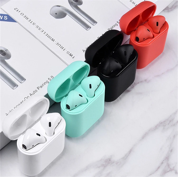 

High Quality Cheap Price Earbuds BT Earphone I12 Wireless Headphones, White,black,red,green