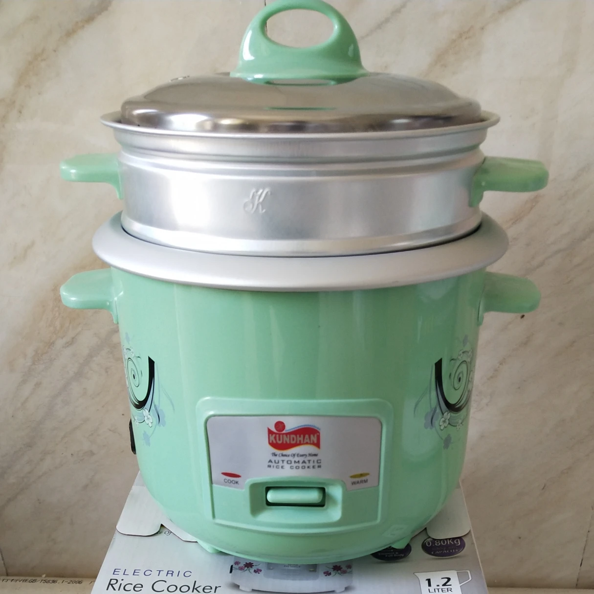1.2l Rts Full Body Straight 2 Layers Rice Cooker With Inner Pot Ss Lid