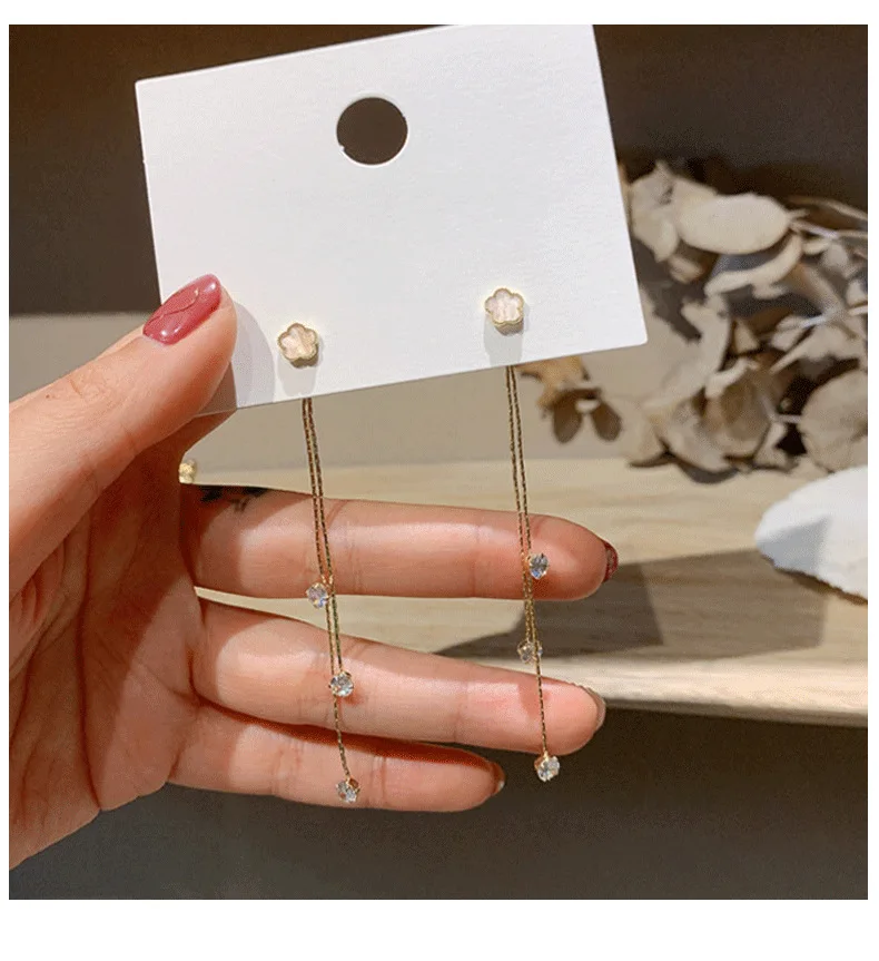

fashion jewelry trendy crystal earring earrings flower