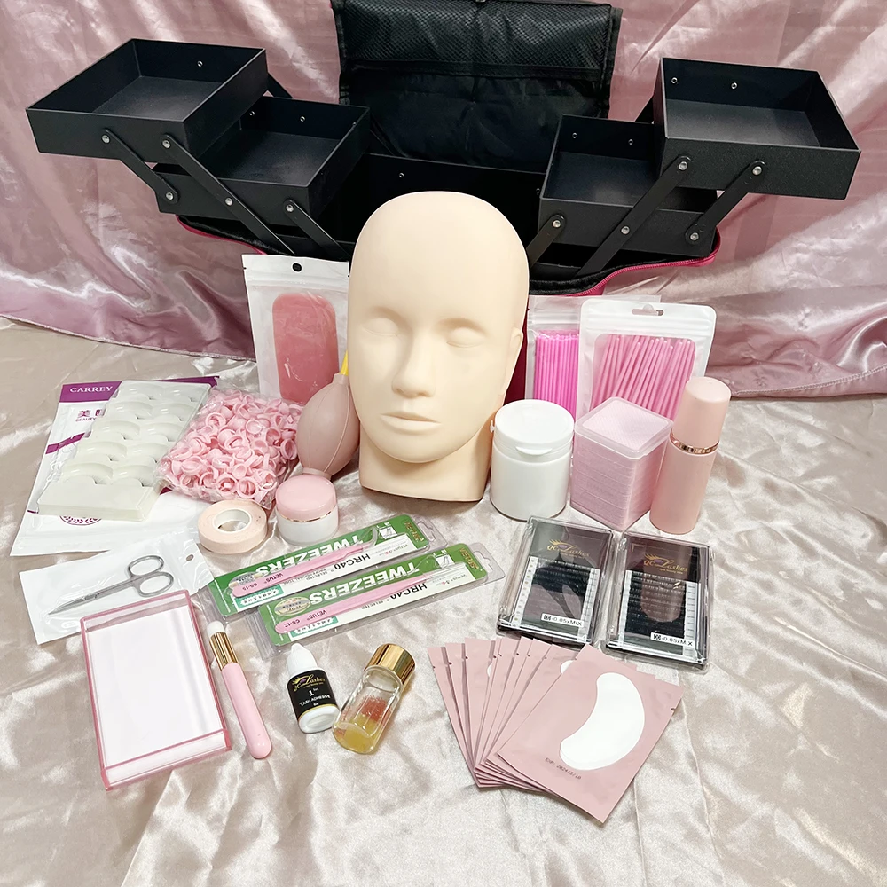 

Wholesale diy eyelash extensions training kit/starter eyelash extensions kits with case/professional lash extensions kits