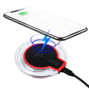 Factory Direct Sell Clear Qi Wireless Charger Pad With LED Light K9 Universal  Mobile Phone Wireless Charging Charger