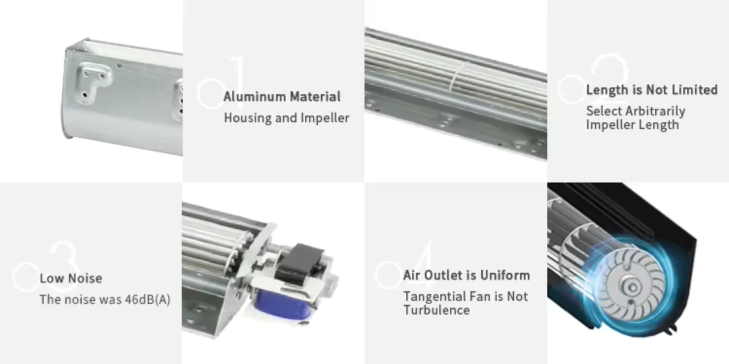 Tangential Fan, 230V, 48mm, Aluminum, CFM/33 - detail 8