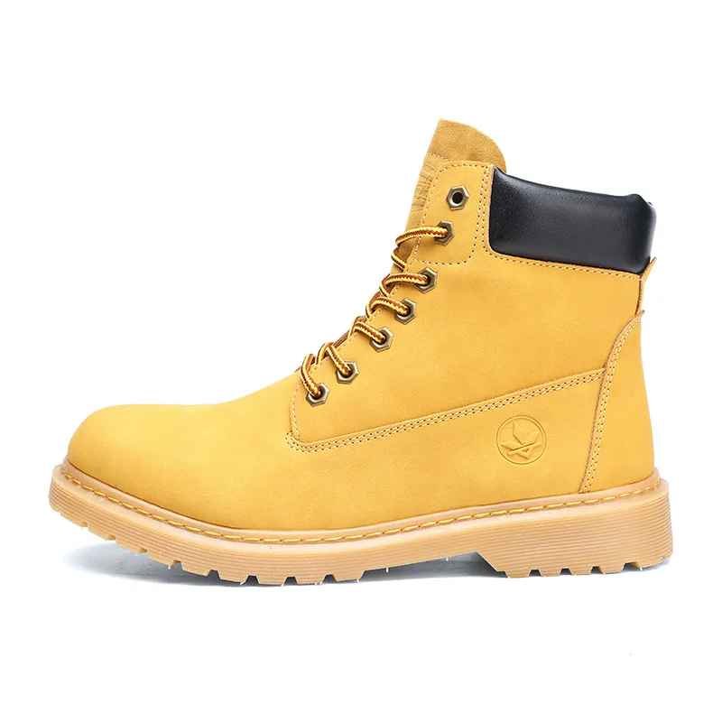 

Military Style Tactical Combat Leather Boots, Yellow