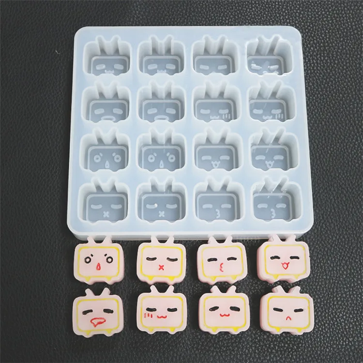 

Jewelry pendants making tool resin mold Tv shape epoxy resin mould for DIY craft, White