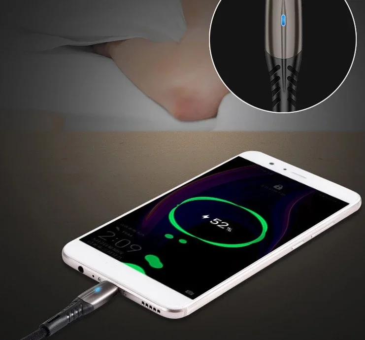 Factory Direct Price New LED Indicator 3A USB-C Charging Data Type C Fast Charging USB Cable for Samsung,Huawei - ANKUX.COM