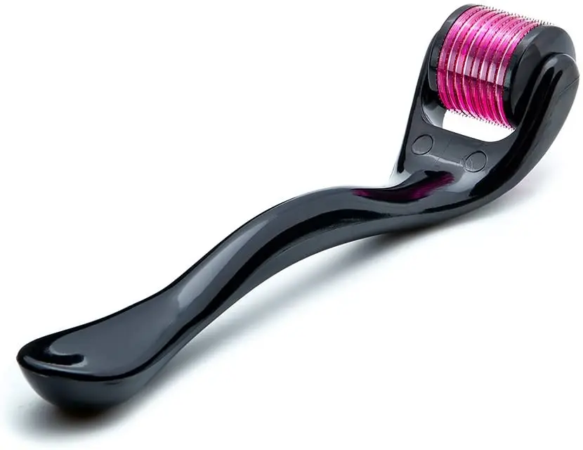 

Microneedle Rolling System fine titanium gold microneedling facial treatment 540 dermal face roller needle 0.25 0.3 0.5 0.75 mm, Black