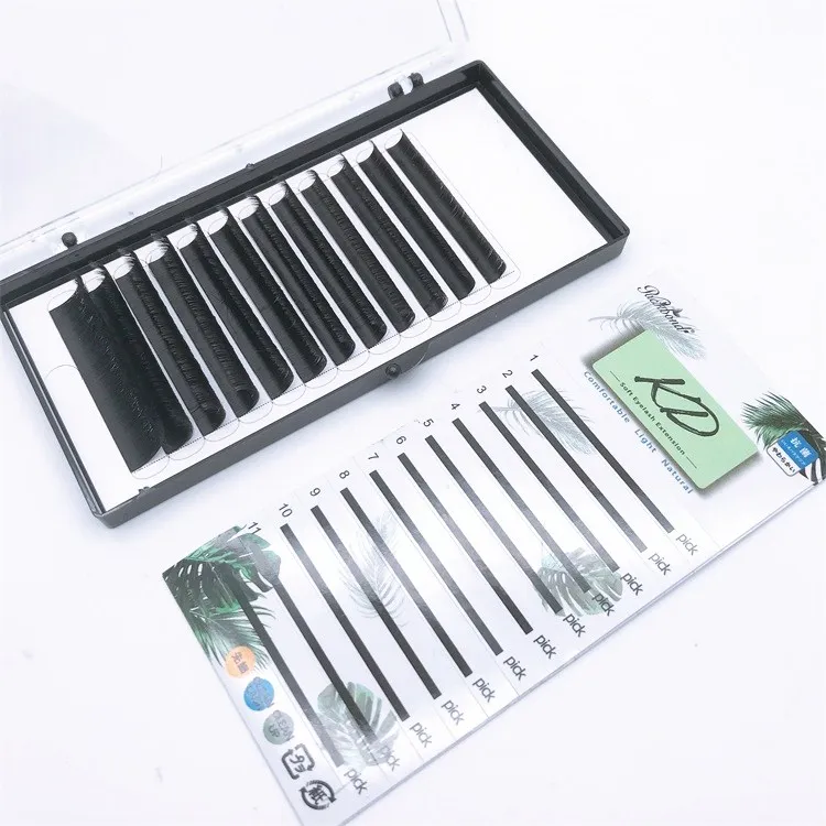 

Hot selling Silk Eyelashes Eyelash Extension Pure Dark Color 0.03mm 0.05mm 0.07mm Lash Extension