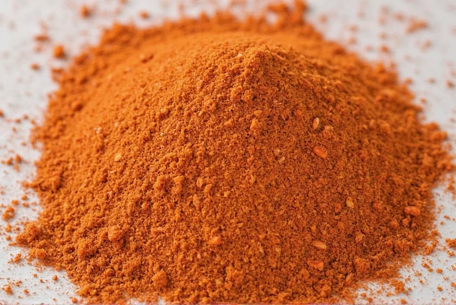 Crushed red pepper flakes in a wooden spoon