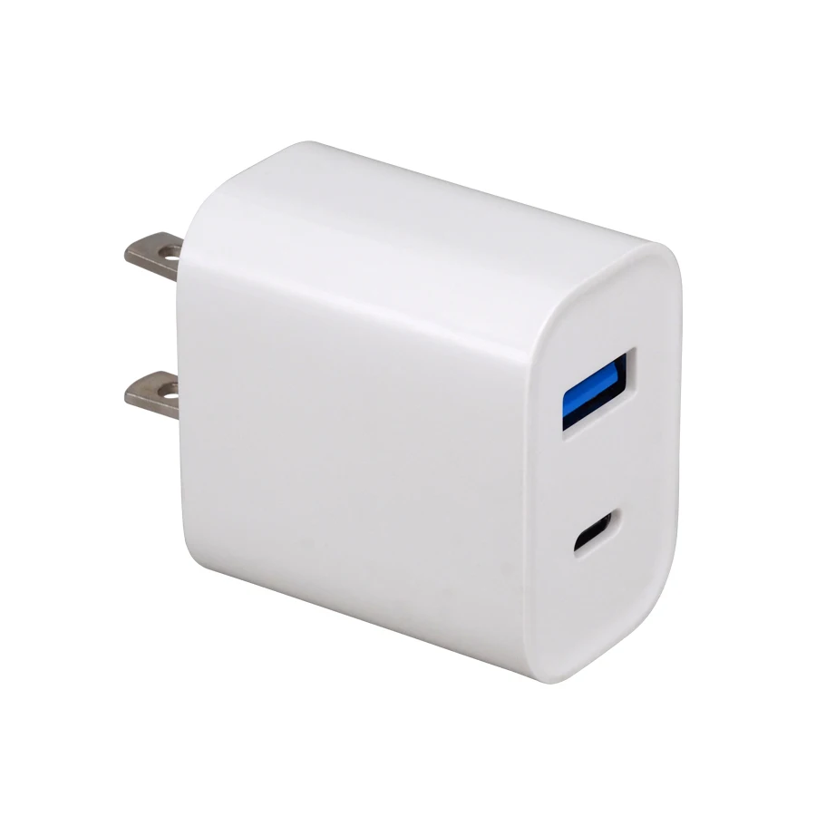 

dc 5V 9V 12V home wall 18w 20w qc3.0 pd type C usb c fast mobile phone charger, White, black