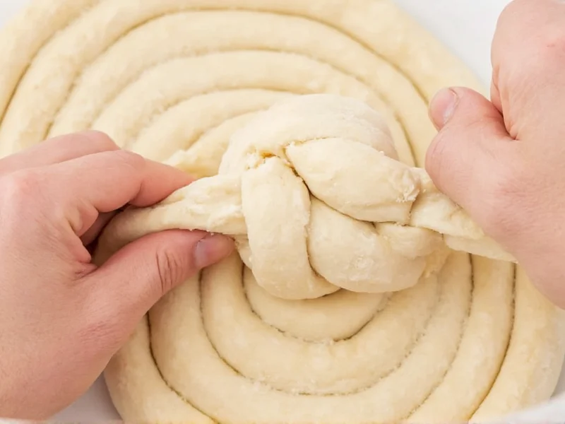 proper technique for tying garlic knot dough ropes