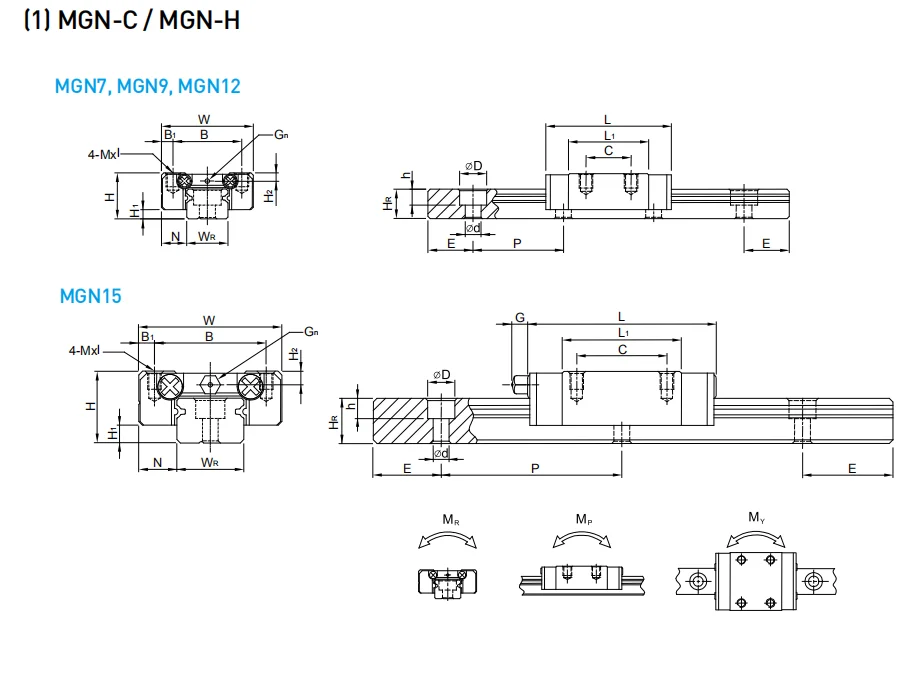 100 Original Hiwin Mgn12c Linear Guideway And Carriage Buy Original