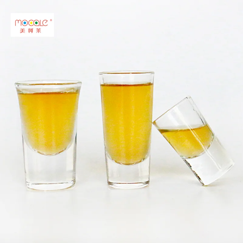 

Mocale Custom Logo High Quality Bullet Glasses Small Capacity Wine Glass Shot For Vodka Tequila Cordials Whisky, Clear