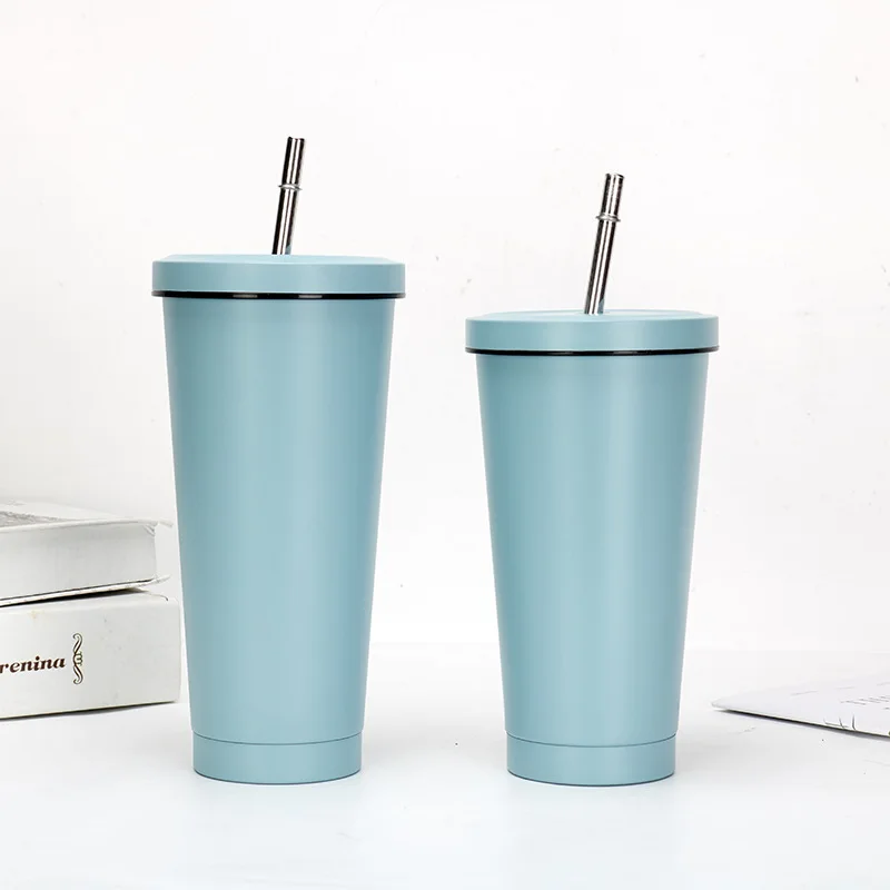 

Custom Vacuum Sealed Tumbler Double Wall Coffee 24oz Stainless Steel Vacuum Insulated Metal Black Straw Tumbler With Lid Straw