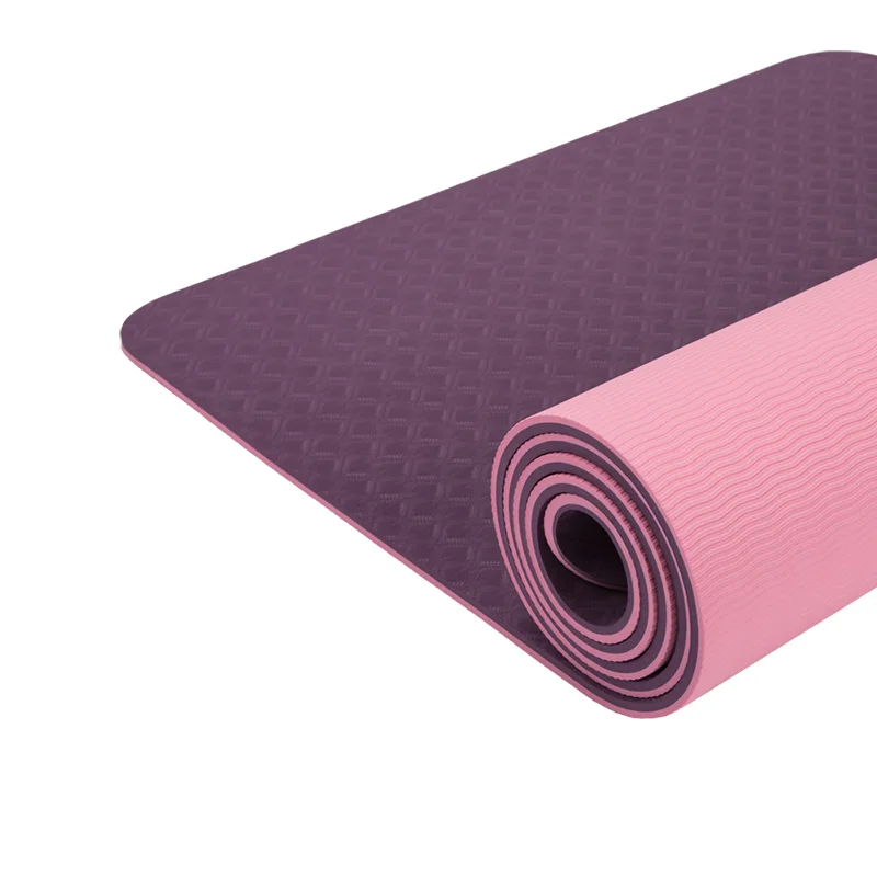 

Multi Color Non Slip 6mm Double Layer Purple TPE Mat Yoga, Customized