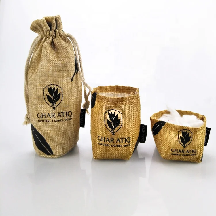

natural hemp wine bags wholesale with round bottom jute sacks, Customized color