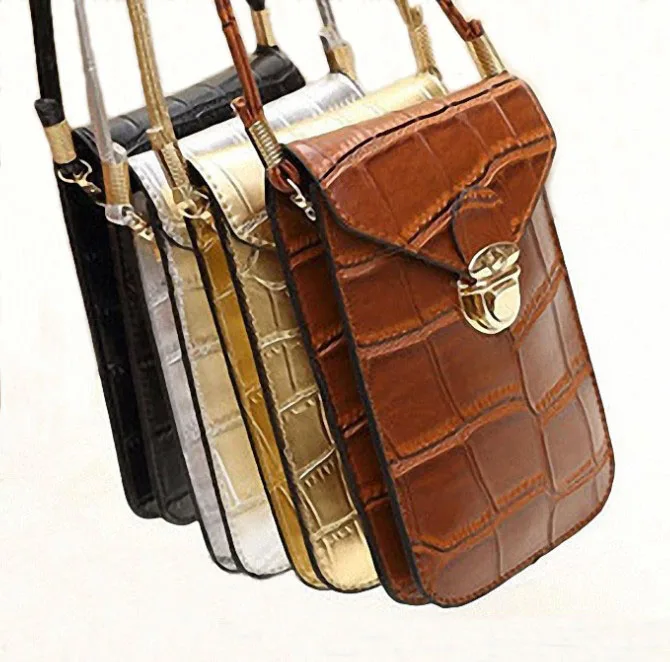 

2020 New custom card holder purse shoulder crossbody bag phone clutch wallet