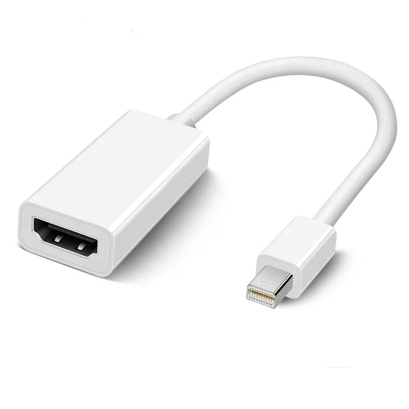 

cantell Mini dp to HDTV Adapter mini DisplayPort-Compatible video Converter adapter for Laptop computer, White/black