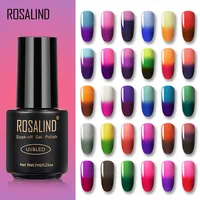 

Rosalind semi permanent temperature color changing uv gel 7ml soak off gel nail polish with MSDS report