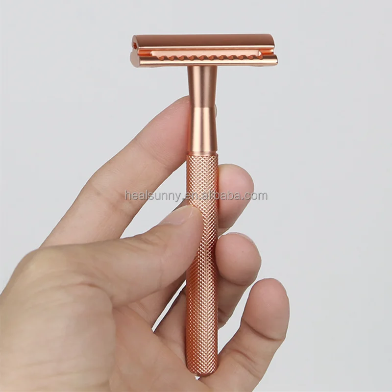 

Classic shaver double edge safety metal razor travel case body hair shaver for women OEM, Customized color