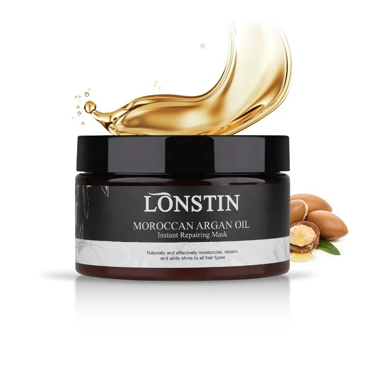 

Lonstin OEM Private Label Organic Morocco Natural Argan Oil Deep Repairing Hair Mask For Damaged Hair