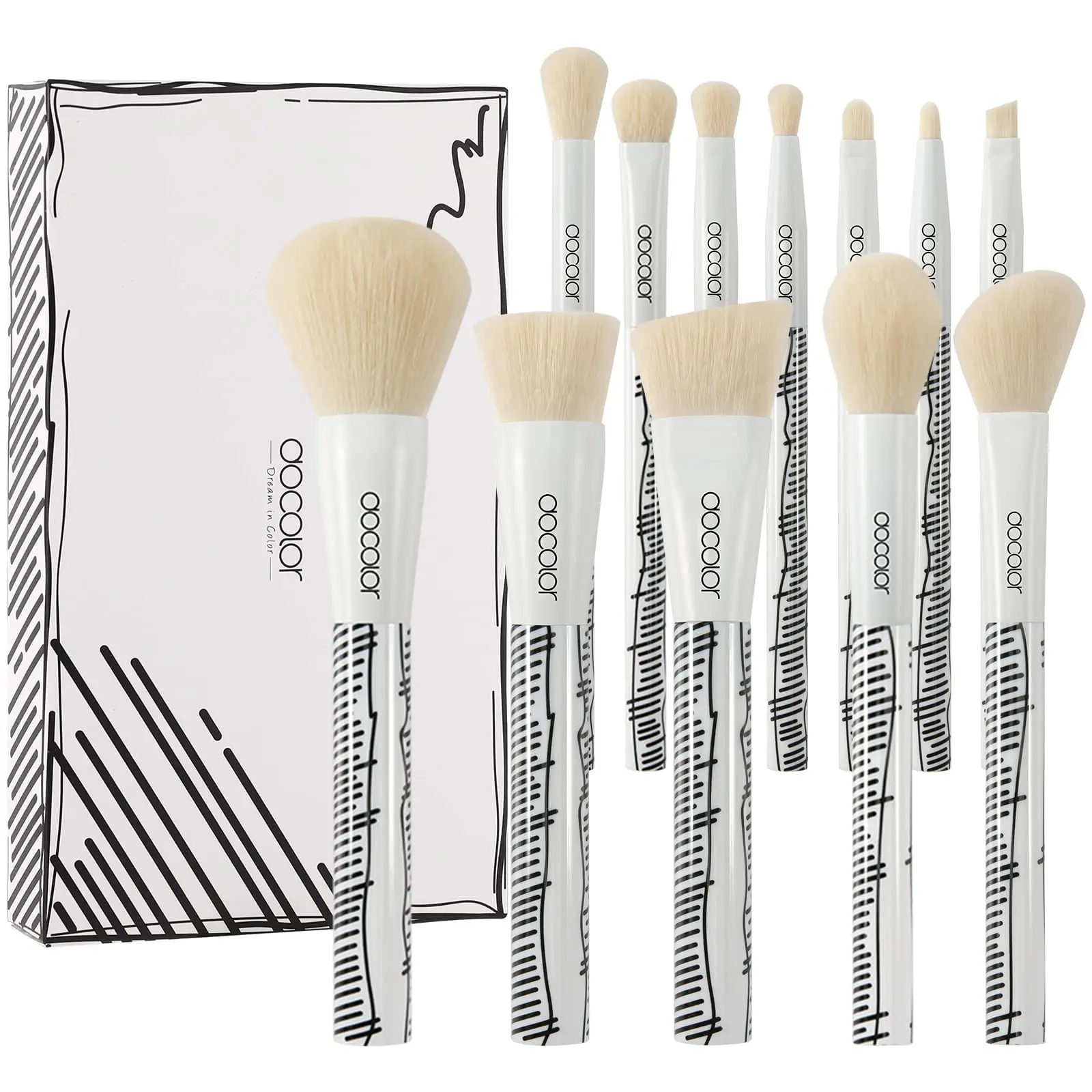 

Beauty Tool 12 Piece Makeup Brush Set Blush Eyeshadow Highlighter Eyeshadow Brush Comic Style Makeup Tool