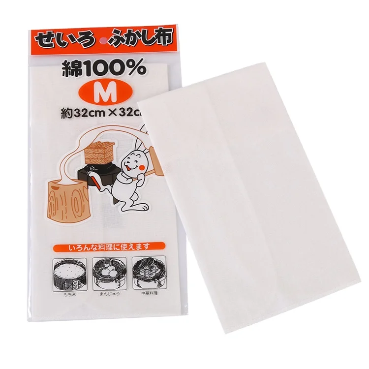 

Japanese-style OEM cotton steamer cloth white gauze food steamers cloth non-stick steamed dumplings mop head cloth