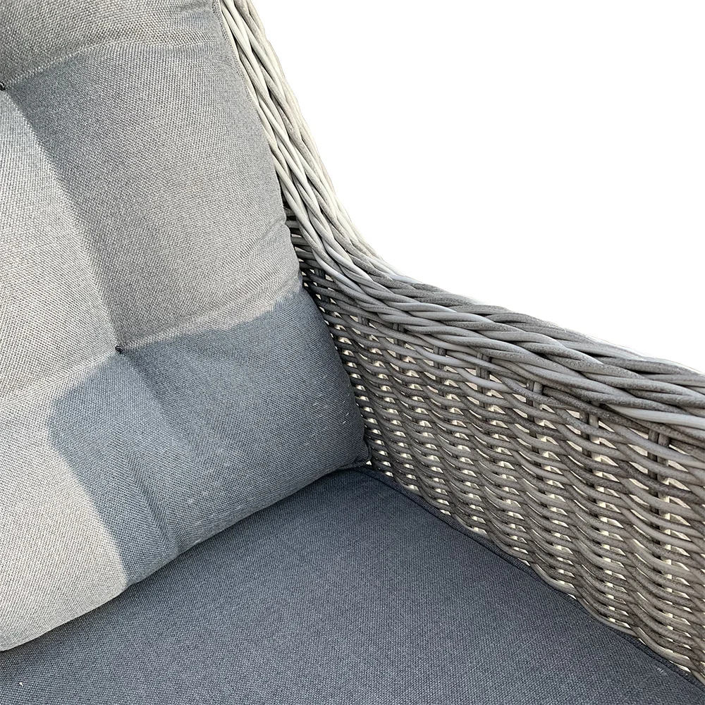 Outdoor Garden Furniture Rattan Round Table With Ice Bucket 7pcs Dining