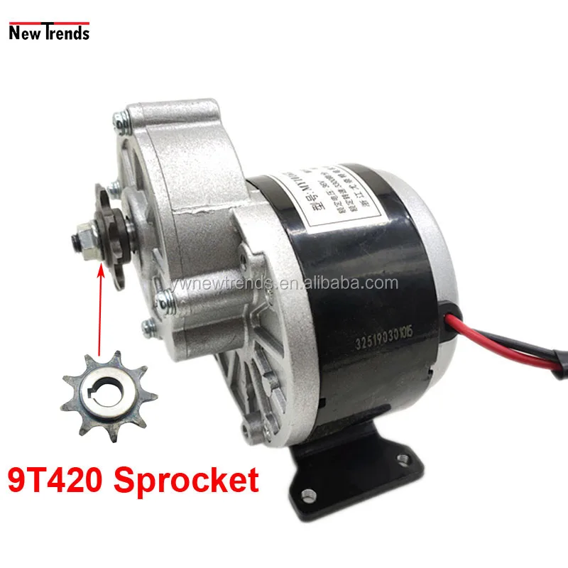 

12V 24 36V 250W Electric Bicycle Electric motorcycle E-scooter DC Brushed Motor MY1016Z2 With 9 Tooth 420 Sprocket Gear