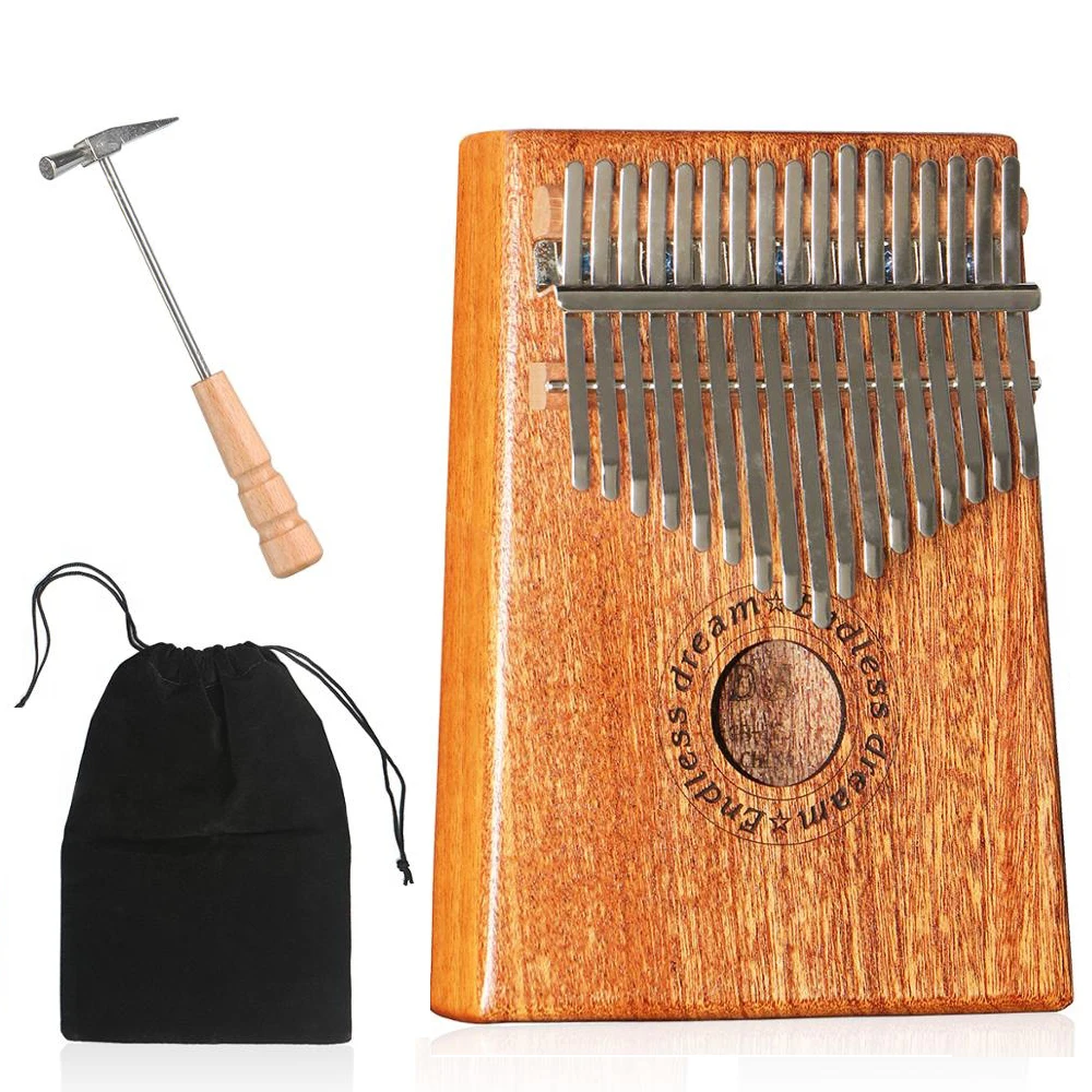 

Factory wholesale musical instruments kalimba 17 keys thumb piano, Wooden